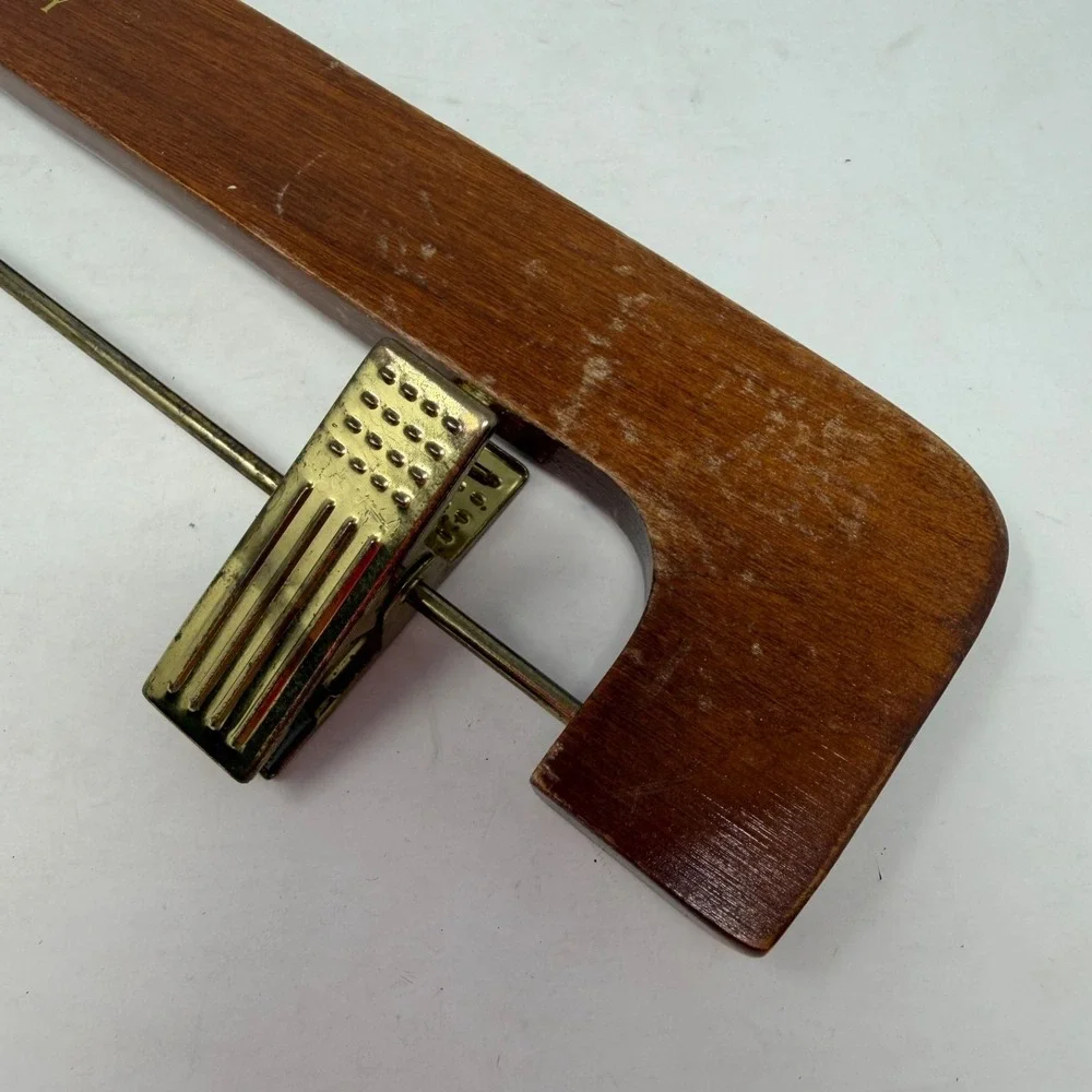 Vtg Laura Ashley Pants Skirt Hanger Wooden Metal Hook